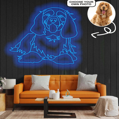 Custom American Cocker Spaniel Neon Sign with Your Dog's Photo - Personalized Pet Name Art - Unique Home Decor & Gift for Dog Lovers - Pet-Themed Lighting