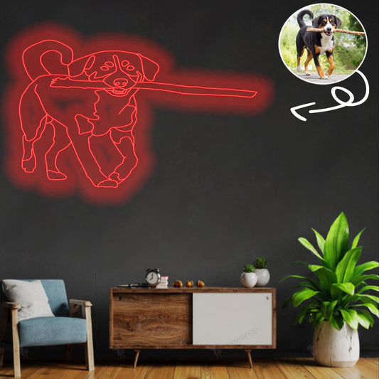 Custom Appenzeller Neon Sign with Your Dog's Photo - Personalized Pet Name Art - Unique Home Decor & Gift for Dog Lovers - Pet-Themed Lighting