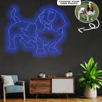Custom Australian hound Neon Sign with Your Dog's Photo - Personalized Pet Name Art - Unique Home Decor & Gift for Dog Lovers - Pet-Themed Lighting