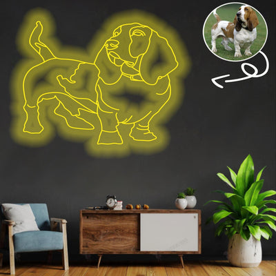 Custom Australian hound Neon Sign with Your Dog's Photo - Personalized Pet Name Art - Unique Home Decor & Gift for Dog Lovers - Pet-Themed Lighting