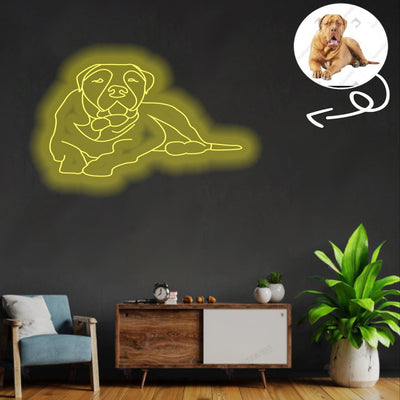 Custom Bordeaux great dane Neon Sign with Your Dog's Photo - Personalized Pet Name Art - Unique Home Decor & Gift for Dog Lovers - Pet-Themed Lighting