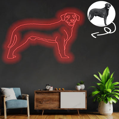 Custom Curly-coated retriever Neon Sign with Your Dog's Photo - Personalized Pet Name Art - Unique Home Decor & Gift for Dog Lovers - Pet-Themed Lighting