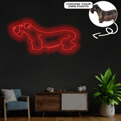 Custom Czech terrier Neon Sign with Your Dog's Photo - Personalized Pet Name Art - Unique Home Decor & Gift for Dog Lovers - Pet-Themed Lighting
