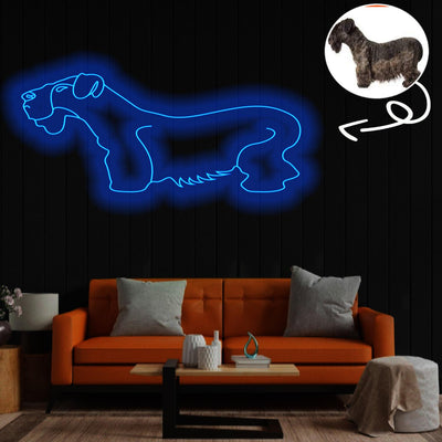 Custom Czech terrier Neon Sign with Your Dog's Photo - Personalized Pet Name Art - Unique Home Decor & Gift for Dog Lovers - Pet-Themed Lighting