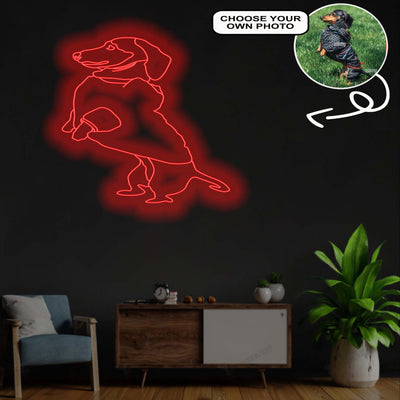 Custom Danish dachsbracke Neon Sign with Your Dog's Photo - Personalized Pet Name Art - Unique Home Decor & Gift for Dog Lovers - Pet-Themed Lighting
