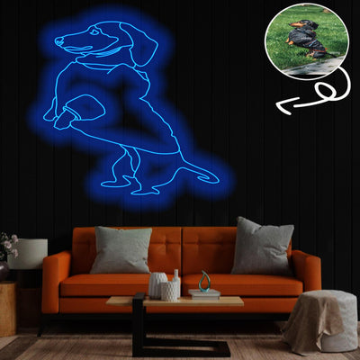 Custom Danish dachsbracke Neon Sign with Your Dog's Photo - Personalized Pet Name Art - Unique Home Decor & Gift for Dog Lovers - Pet-Themed Lighting