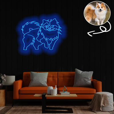 Custom Icelandic sheepdog Neon Sign with Your Dog's Photo - Personalized Pet Name Art - Unique Home Decor & Gift for Dog Lovers - Pet-Themed Lighting