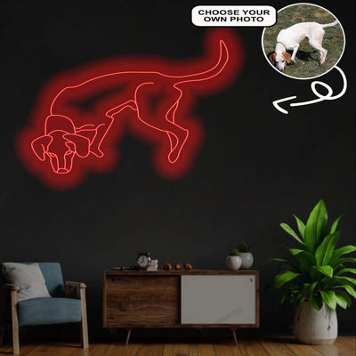 Custom Istrian hound Neon Sign with Your Dog's Photo - Personalized Pet Name Art - Unique Home Decor & Gift for Dog Lovers - Pet-Themed Lighting