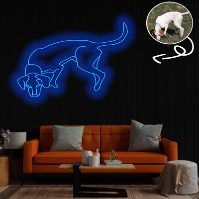 Custom Istrian hound Neon Sign with Your Dog's Photo - Personalized Pet Name Art - Unique Home Decor & Gift for Dog Lovers - Pet-Themed Lighting