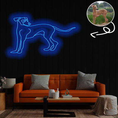 Custom Italian greyhound Neon Sign with Your Dog's Photo - Personalized Pet Name Art - Unique Home Decor & Gift for Dog Lovers - Pet-Themed Lighting