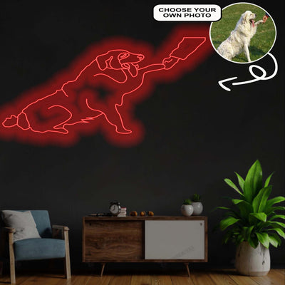 Custom kuvasz Neon Sign with Your Dog's Photo - Personalized Pet Name Art - Unique Home Decor & Gift for Dog Lovers - Pet-Themed Lighting