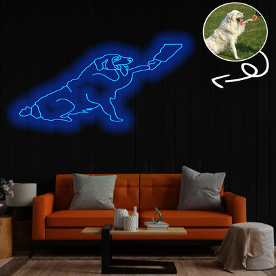 Custom kuvasz Neon Sign with Your Dog's Photo - Personalized Pet Name Art - Unique Home Decor & Gift for Dog Lovers - Pet-Themed Lighting