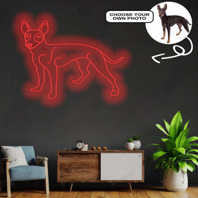 Custom Manchester terrier Neon Sign with Your Dog's Photo - Personalized Pet Name Art - Unique Home Decor & Gift for Dog Lovers - Pet-Themed Lighting