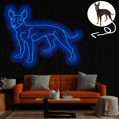 Custom Manchester terrier Neon Sign with Your Dog's Photo - Personalized Pet Name Art - Unique Home Decor & Gift for Dog Lovers - Pet-Themed Lighting