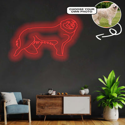 Custom Maremma sheepdog Neon Sign with Your Dog's Photo - Personalized Pet Name Art - Unique Home Decor & Gift for Dog Lovers - Pet-Themed Lighting