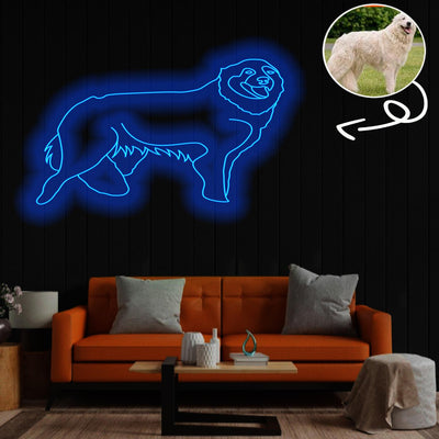 Custom Maremma sheepdog Neon Sign with Your Dog's Photo - Personalized Pet Name Art - Unique Home Decor & Gift for Dog Lovers - Pet-Themed Lighting