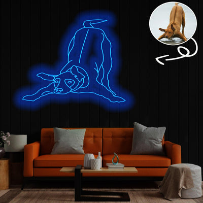 Custom Rhodesian ridgeback Neon Sign with Your Dog's Photo - Personalized Pet Name Art - Unique Home Decor & Gift for Dog Lovers - Pet-Themed Lighting