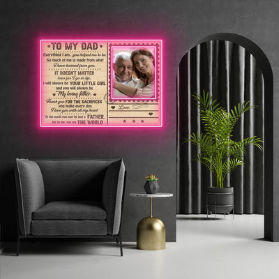 Dad From Daughter I Have Learned From You Personalized Led Neon Signs Acrylic Artwork