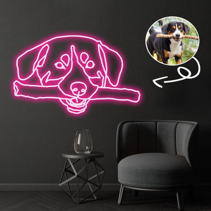 Custom Appenzeller Neon Sign with Your Dog's Photo - Personalized Pet Name Art - Unique Home Decor & Gift for Dog Lovers - Pet-Themed Lighting