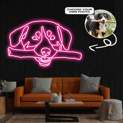 Custom Appenzeller Neon Sign with Your Dog's Photo - Personalized Pet Name Art - Unique Home Decor & Gift for Dog Lovers - Pet-Themed Lighting