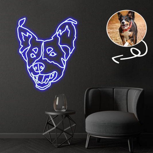 Custom Appenzeller3 Neon Sign with Your Dog's Photo - Personalized Pet Name Art - Unique Home Decor & Gift for Dog Lovers - Pet-Themed Lighting