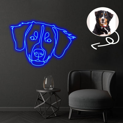 Custom Berne cattle Neon Sign with Your Dog's Photo - Personalized Pet Name Art - Unique Home Decor & Gift for Dog Lovers - Pet-Themed Lighting