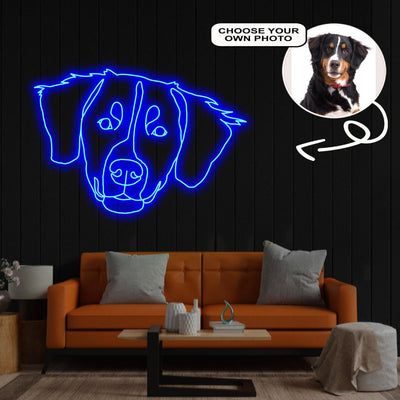 Custom Berne cattle Neon Sign with Your Dog's Photo - Personalized Pet Name Art - Unique Home Decor & Gift for Dog Lovers - Pet-Themed Lighting