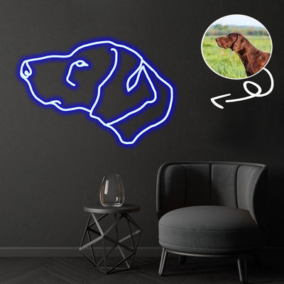 Custom German Shorthaired Pointer Neon Sign with Your Dog's Photo - Personalized Pet Name Art - Unique Home Decor & Gift for Dog Lovers - Pet-Themed Lighting