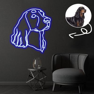 Custom Gordon setter Neon Sign with Your Dog's Photo - Personalized Pet Name Art - Unique Home Decor & Gift for Dog Lovers - Pet-Themed Lighting