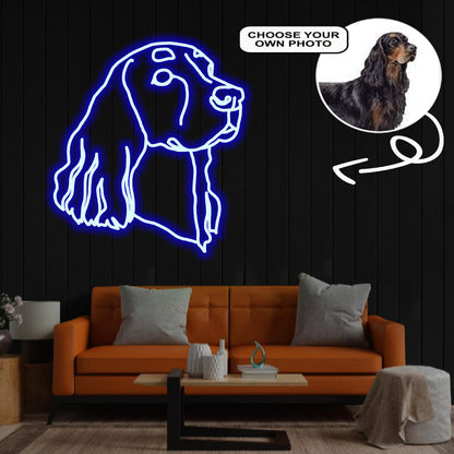 Custom Gordon setter Neon Sign with Your Dog's Photo - Personalized Pet Name Art - Unique Home Decor & Gift for Dog Lovers - Pet-Themed Lighting