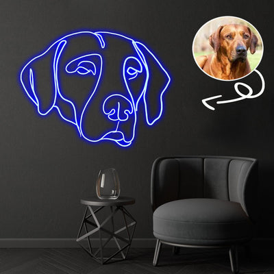 Custom Rhodesian ridgeback Neon Sign with Your Dog's Photo - Personalized Pet Name Art - Unique Home Decor & Gift for Dog Lovers - Pet-Themed Lighting