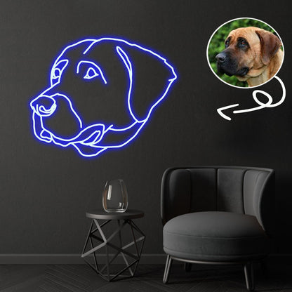 Custom Tosa inu Neon Sign with Your Dog's Photo - Personalized Pet Name Art - Unique Home Decor & Gift for Dog Lovers - Pet-Themed Lighting