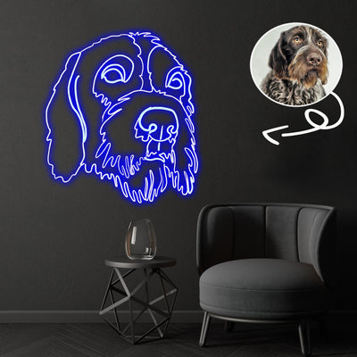 Custom Wirehaired Pointing Griffon Neon Sign with Your Dog's Photo - Personalized Pet Name Art - Unique Home Decor & Gift for Dog Lovers - Pet-Themed Lighting
