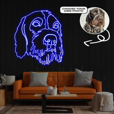 Custom Wirehaired Pointing Griffon Neon Sign with Your Dog's Photo - Personalized Pet Name Art - Unique Home Decor & Gift for Dog Lovers - Pet-Themed Lighting