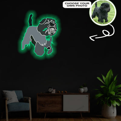 Custom Affenpinscher Pop-Art Neon Sign with Your Dog's Photo - Personalized Pet Name Art - Unique Home Decor & Gift for Dog Lovers - Pet-Themed Lighting