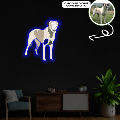 Custom Anatolian shepherd Pop-Art Neon Sign with Your Dog's Photo - Personalized Pet Name Art - Unique Home Decor & Gift for Dog Lovers - Pet-Themed Lighting