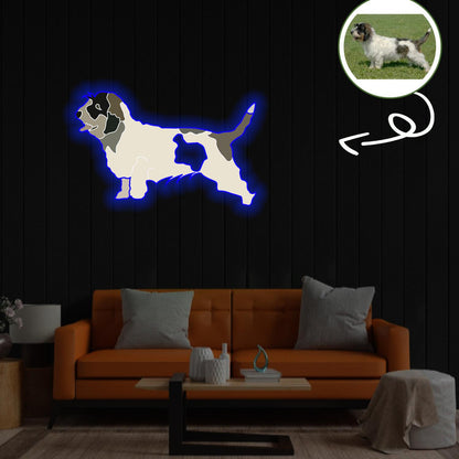 Custom Basset griffon vendéen, petit Pop-Art Neon Sign with Your Dog's Photo - Personalized Pet Name Art - Unique Home Decor & Gift for Dog Lovers - Pet-Themed Lighting