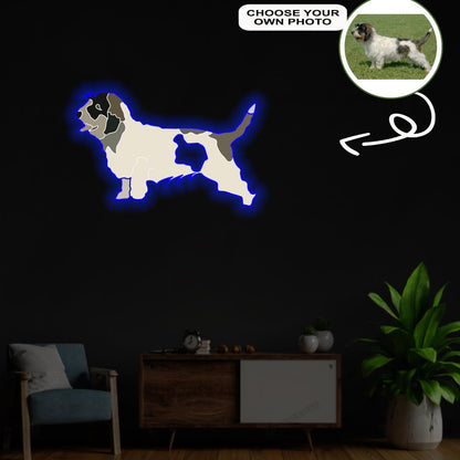 Custom Basset griffon vendéen, petit Pop-Art Neon Sign with Your Dog's Photo - Personalized Pet Name Art - Unique Home Decor & Gift for Dog Lovers - Pet-Themed Lighting