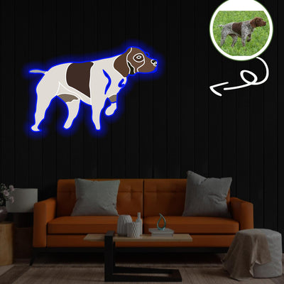 Custom Belgian brakk Pop-Art Neon Sign with Your Dog's Photo - Personalized Pet Name Art - Unique Home Decor & Gift for Dog Lovers - Pet-Themed Lighting