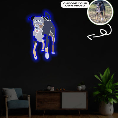 Custom Berne cattle Pop-Art Neon Sign with Your Dog's Photo - Personalized Pet Name Art - Unique Home Decor & Gift for Dog Lovers - Pet-Themed Lighting