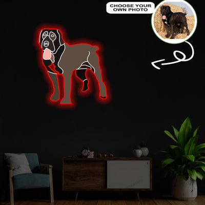 Custom Boerboel Pop-Art Neon Sign with Your Dog's Photo - Personalized Pet Name Art - Unique Home Decor & Gift for Dog Lovers - Pet-Themed Lighting