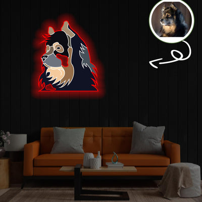 Custom Finnish lapphund Pop-Art Neon Sign with Your Dog's Photo - Personalized Pet Name Art - Unique Home Decor & Gift for Dog Lovers - Pet-Themed Lighting