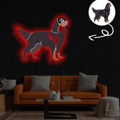 Custom Gordon setter Pop-Art Neon Sign with Your Dog's Photo - Personalized Pet Name Art - Unique Home Decor & Gift for Dog Lovers - Pet-Themed Lighting