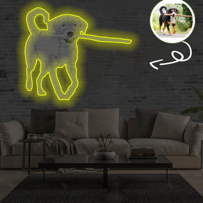 Custom Appenzeller Pop-Art Neon Sign with Your Dog's Photo - Personalized Pet Name Art - Unique Home Decor & Gift for Dog Lovers - Pet-Themed Lighting