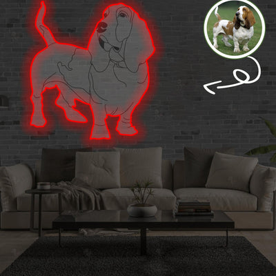 Custom Australian hound Pop-Art Neon Sign with Your Dog's Photo - Personalized Pet Name Art - Unique Home Decor & Gift for Dog Lovers - Pet-Themed Lighting