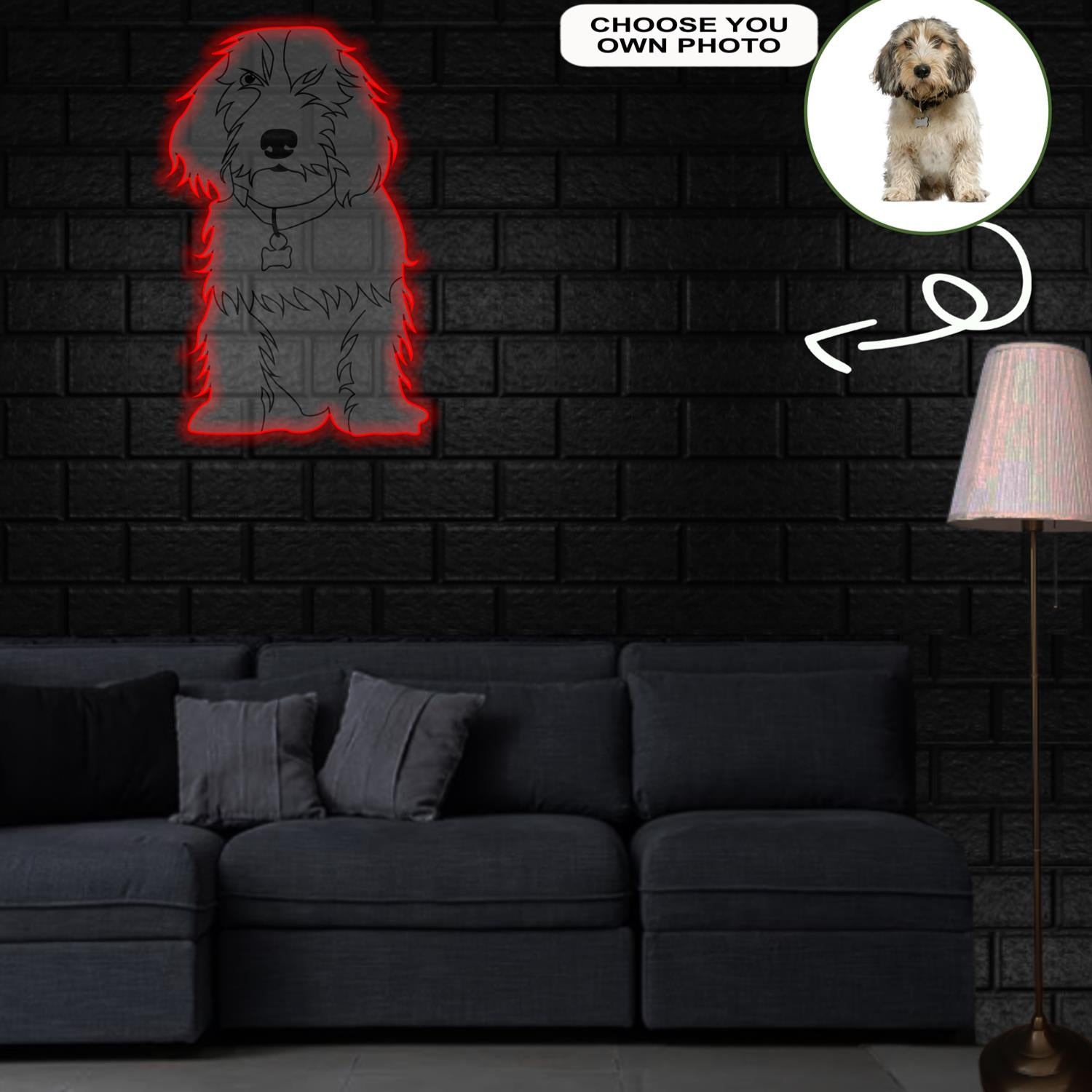 Custom Basset griffon vend‚en, petit Pop-Art Neon Sign with Your Dog's Photo - Personalized Pet Name Art - Unique Home Decor & Gift for Dog Lovers - Pet-Themed Lighting