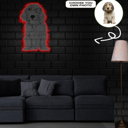 Custom Basset griffon vend‚en, petit Pop-Art Neon Sign with Your Dog's Photo - Personalized Pet Name Art - Unique Home Decor & Gift for Dog Lovers - Pet-Themed Lighting