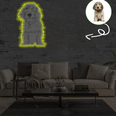 Custom Basset griffon vend‚en, petit Pop-Art Neon Sign with Your Dog's Photo - Personalized Pet Name Art - Unique Home Decor & Gift for Dog Lovers - Pet-Themed Lighting