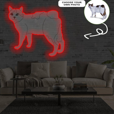 Custom Bobtail Pop-Art Neon Sign with Your Dog's Photo - Personalized Pet Name Art - Unique Home Decor & Gift for Dog Lovers - Pet-Themed Lighting