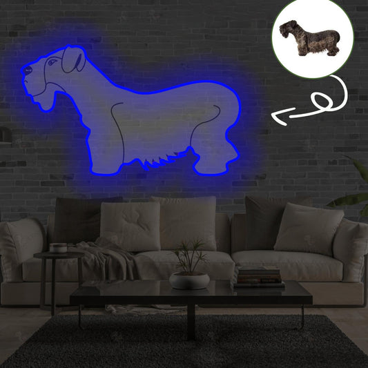 Custom Czech terrier Pop-Art Neon Sign with Your Dog's Photo - Personalized Pet Name Art - Unique Home Decor & Gift for Dog Lovers - Pet-Themed Lighting